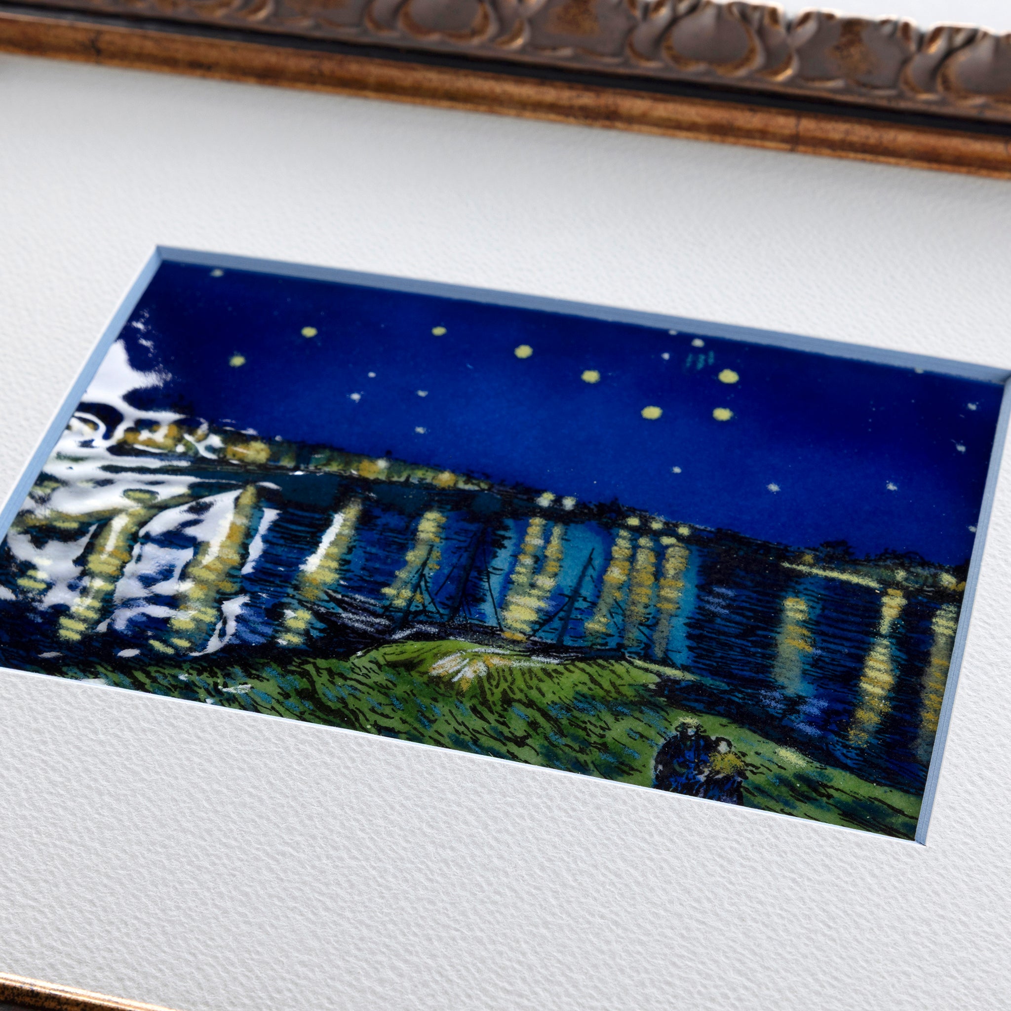 ローヌ川の星月夜（ゴッホ） – 【京都・宇治】七宝焼絵画制作工房