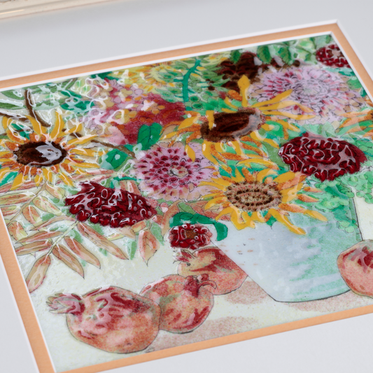 ひまわりとざくろ